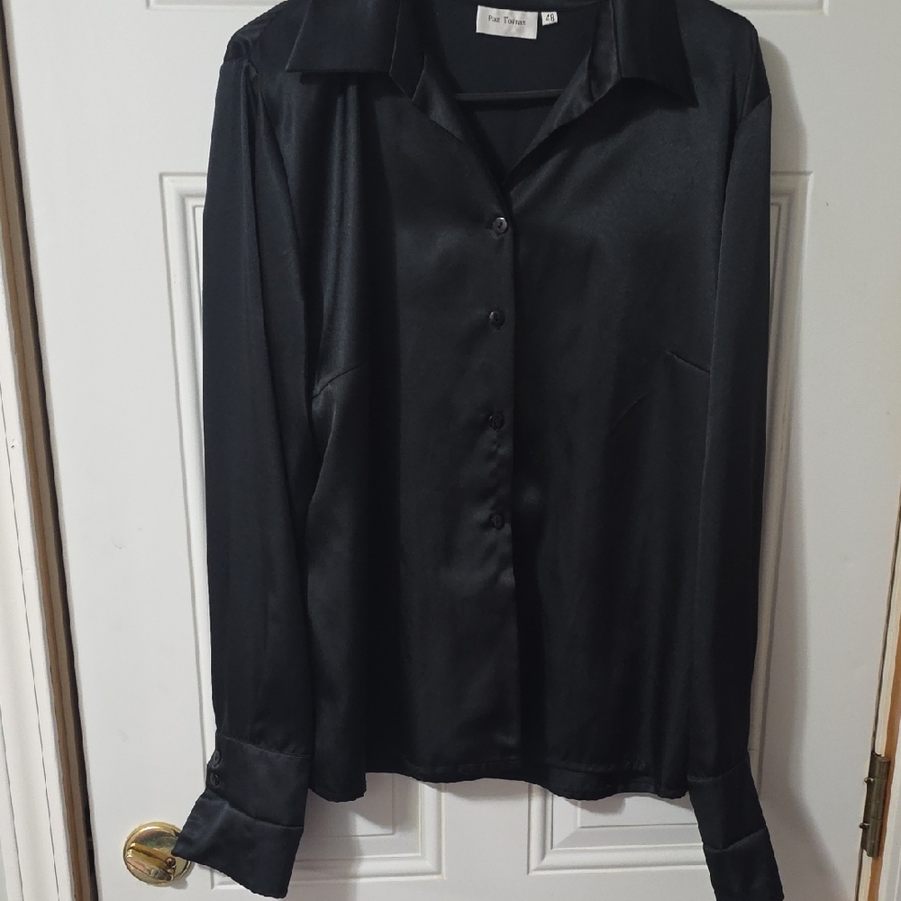 Paz Torras (Australian) Sheer Black Blouse
